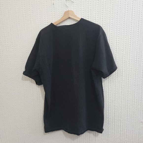 Vintage Champion blue tag logo tee black shirt 70s Oversized Logo Size XXL - Picture 3 of 11